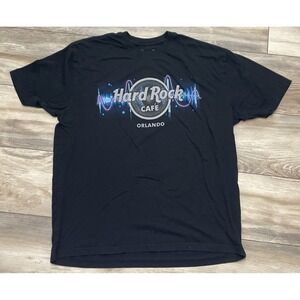 Hard Rock‎ Cafe T Shirt Adult XL Black Orlando Florida Surf Beach
